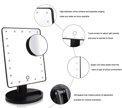 Makeup mirror with lamp desktop mirror 1399166682403