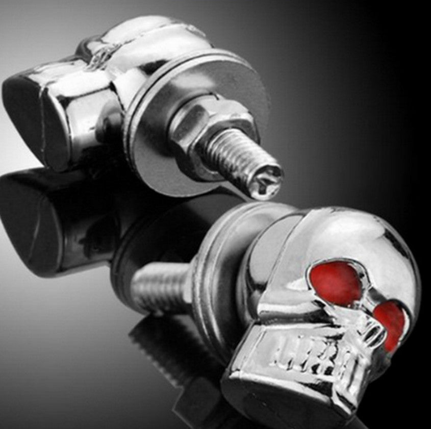 Motorcycle modification parts modified retro classic skull decorative screw plate 13993766192723