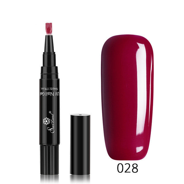 3 In 1 Gel Nail Varnish Pen Glitter One Step Nail Art Gel Polish Hybrid - HD Wireless Product #64