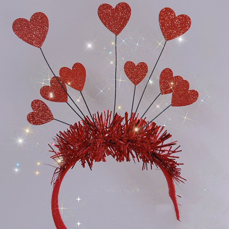 Fashion Headband Holiday Party Headdress Red Paillette Love Headband 139cd9da c090 42fa 9b9c 9cf9056828fe