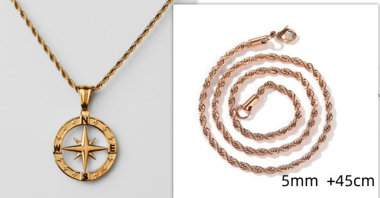 Stainless Steel Compass Circular Necklace 13ae33bc 5ca1 4364 b635 13016f2f199f