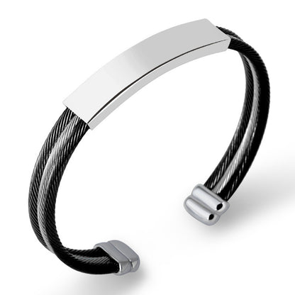 Titanium Steel Men's And Women's Couple Bracelet Wire Rope 13af6864 45b2 40b0 8fda 07f66113653c
