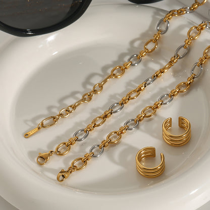 Addison Two Tone Gold Bracelet