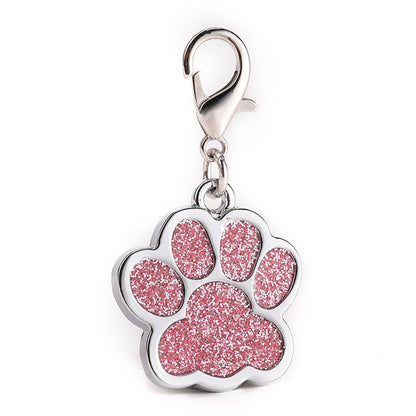 Zinc alloy custom glitter foot paw dog tag 1400375354546