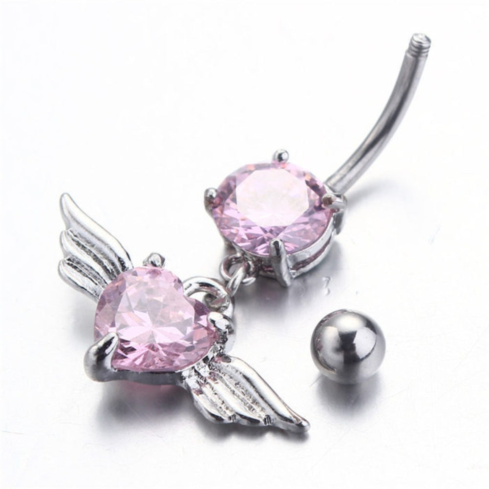 Heart-shaped Belly Button Puncture Human Body Jewelry