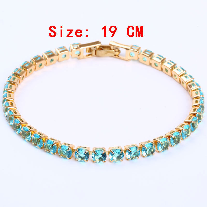 Row drilled zircon bracelet bracelet 1404801490177