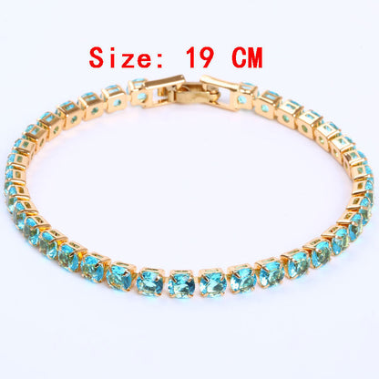 Row drilled zircon bracelet bracelet 1404801490177