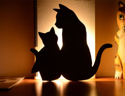 LED Animal Dog Cat Shape Night Light Sensor Control Smart Sound Wall Lamp Home Corridor Balcony Night Lamp Baby Kids Sleep La