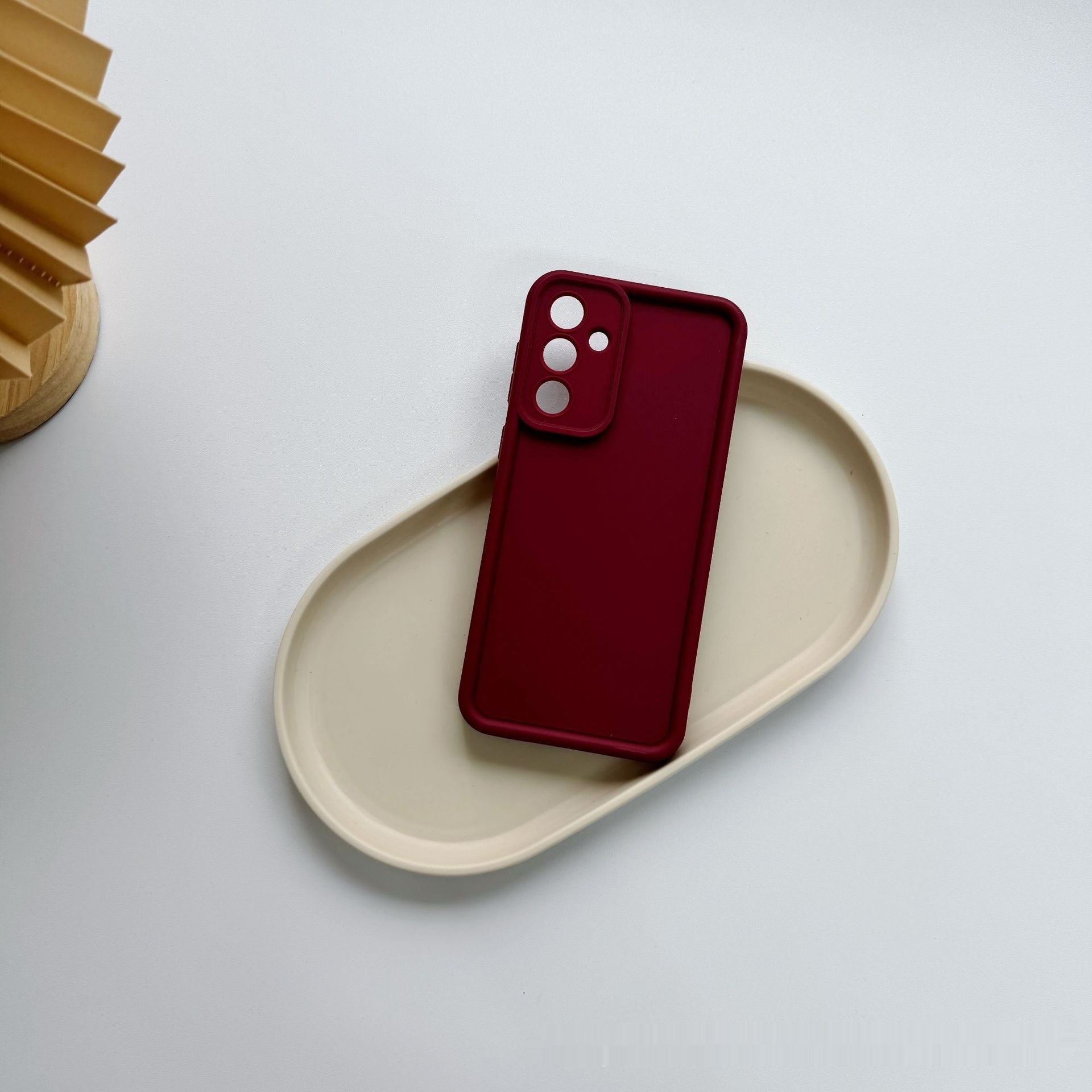 Solid Color Minimalist Silicone Soft Shell Phone Case - 图片 6