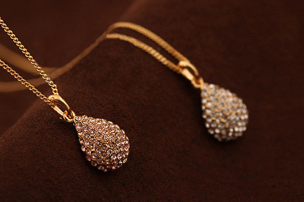 Fashion full diamond drop necklace 1409655315832