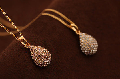 Fashion full diamond drop necklace 1409655315832