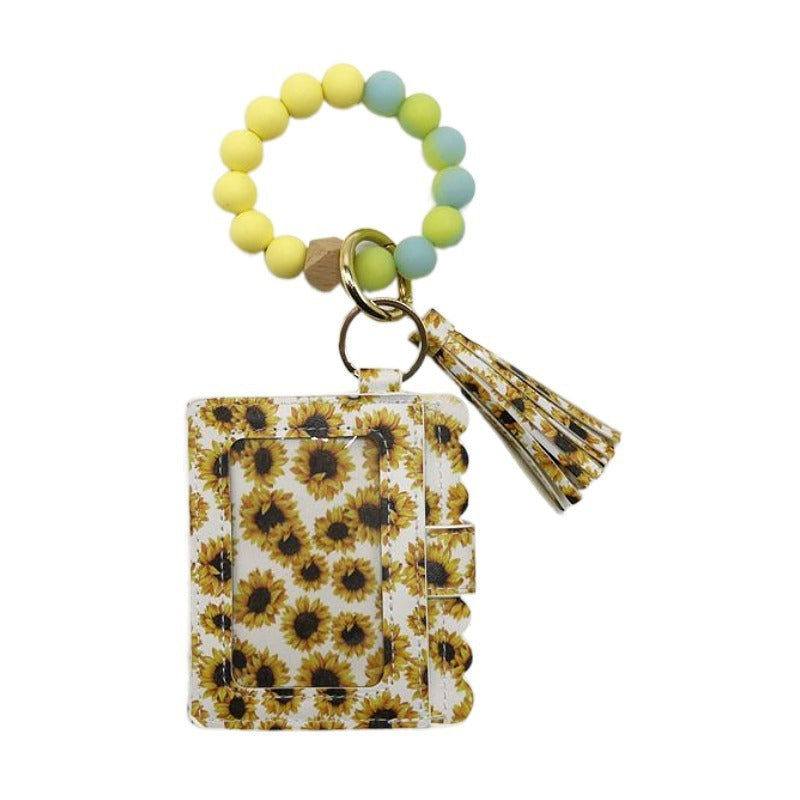 Silicone Beads Bracelet Key Chain Leopard Print 140a2541 eab8 4b78 8c78 9435a461321c