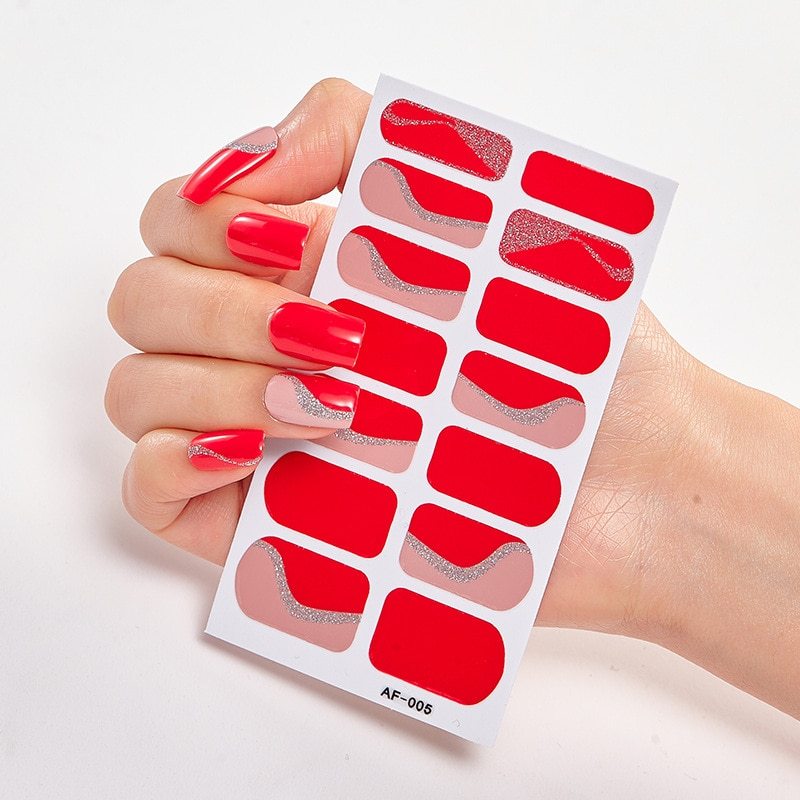 Solid Colors And Creative Nail Art Creative Women Salon Nail Decoration Fashion Nail Polish Nails Sticker Designer Nail Strip