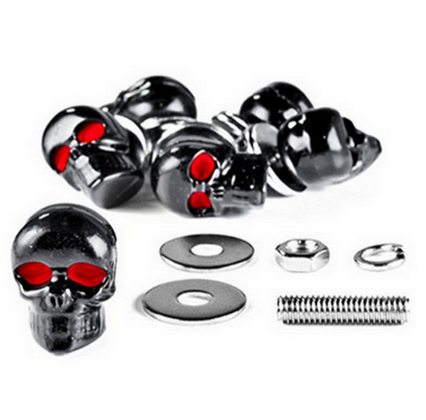 Motorcycle modification parts modified retro classic skull decorative screw plate 1414094939175