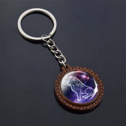 Constellation Keychain Wood Carved Time Gem Pendant 14153225 53f6 4171 a2a5 63c746380aff