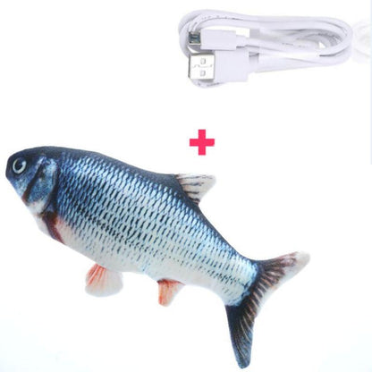 Electric Funny Cat Simulation Fish Beating Usb Jumping Cat Toy 1417202736172