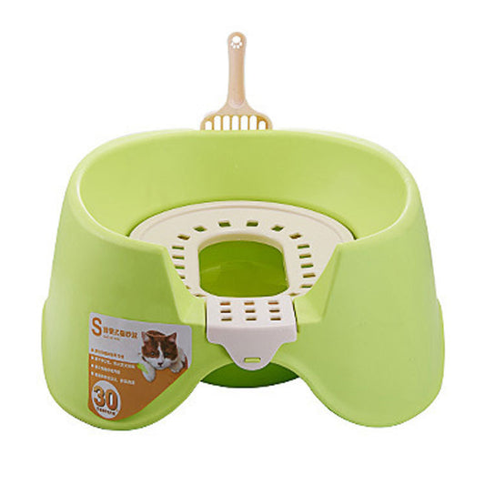Spillproof Cat Litter Pan Semi-enclosed Oversize  Cat Toilet 141799188300