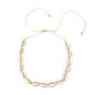 Gold alloy natural shell handmade knotted necklace 1418179480410