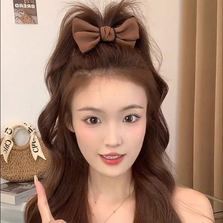 Autumn And Winter Maillard Bun High Ponytail Bow Claw Clip 141853ed 37d6 4b41 8b77 c88334863c50