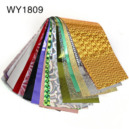 16pcs 20x4cm Mix Nail Art Transfer Foil Sticker - HD Wireless Product #23