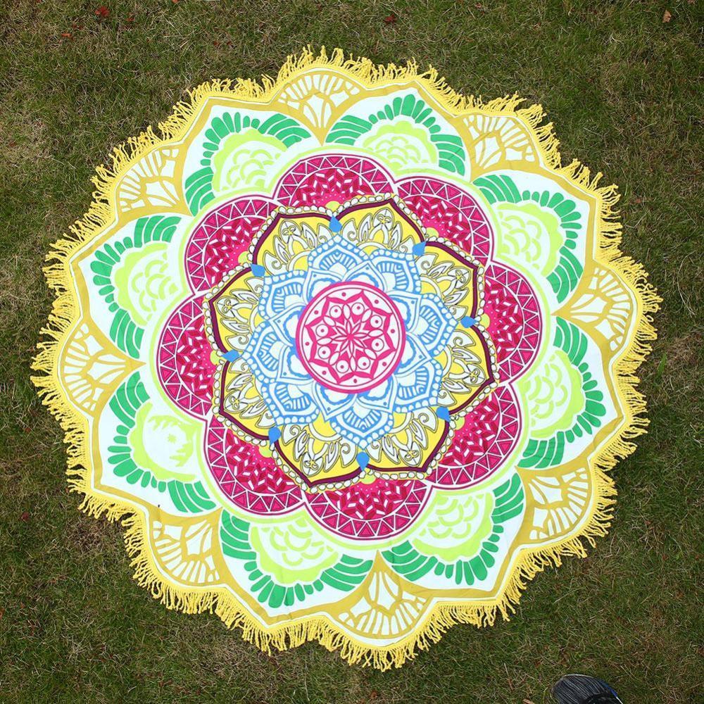 Round Printed Bath Towel Beach Towel Yoga Mat 1422891166424