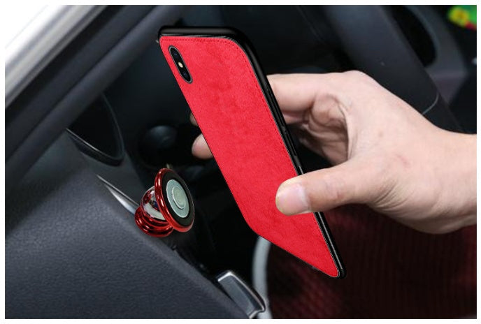 Magnetic Fabric Silicone Phone Case 1423327231565