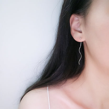 Wave S925 Silver Beans Hanging Earrings 14290529 8131 4139 8ca6 09145bd597b6