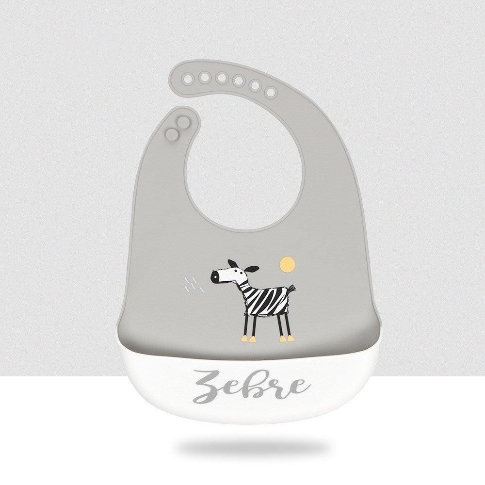 Baby Cartoon Silicone Bib Waterproof And Dirt-proof Super Soft 1430424558173
