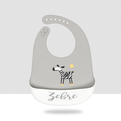 Baby Cartoon Silicone Bib Waterproof And Dirt-proof Super Soft 1430424558173