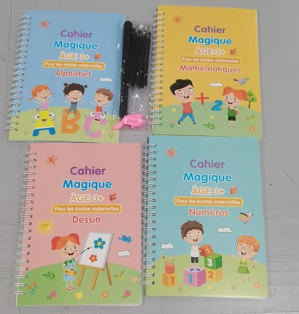 Children's Groove English Calligraphy Practice Board French German Painting Magic English Stickers Copy Control Pen Training Book - 图片 14
