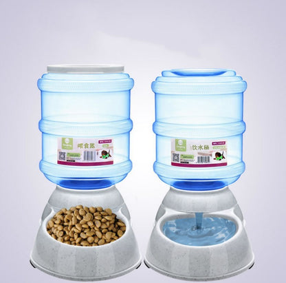 Cats Dogs Automatic Pet Feeder Drinking Water Fountains Large Capacity Plastic Pets Dog Food Bowl Water Dispenser 14360775261
