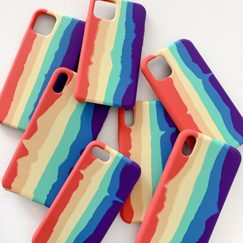 Creative Rainbow Liquid Silicone Phone Case 1438442443952