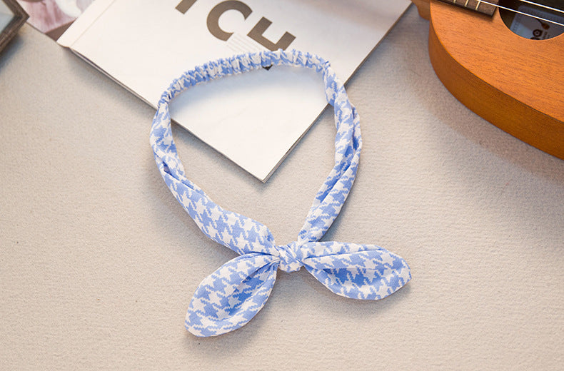 Big bow tie bunny ears headband 1441799727128