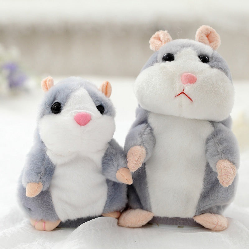 16cm Christmas Talking Hamster Plush Toy Interactive Sound Record Plush Hamster Stuffed Toys for Children Kids Christmas Gift - HD Wireless Product #4