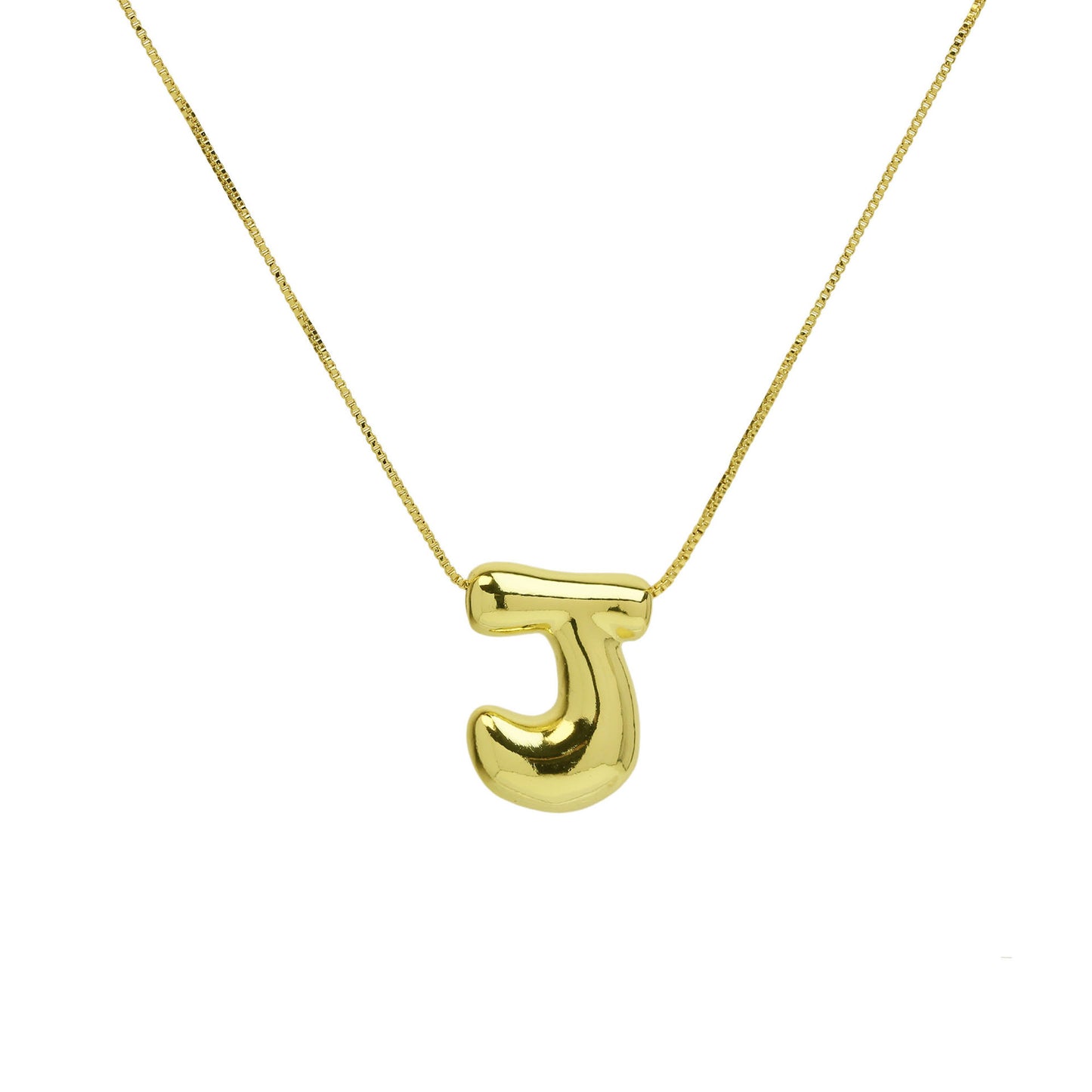 Brass Glossy Balloon English Letter Pendant Necklace 14420a40 7125 4595 85a7 1c283c92c87e