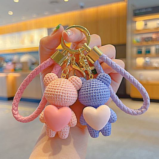 Cartoon Love Heart Little Bear Doll Keychain Internet Celebrity Cute Pendant 1442fcd4 f6ac 4121 a057 2dfb96b769fa