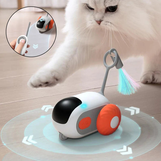 Remote Control Interactive Cat Car Toy USB Charging Chasing Automatic Self-moving Remote Smart Control Car Interactive Cat To