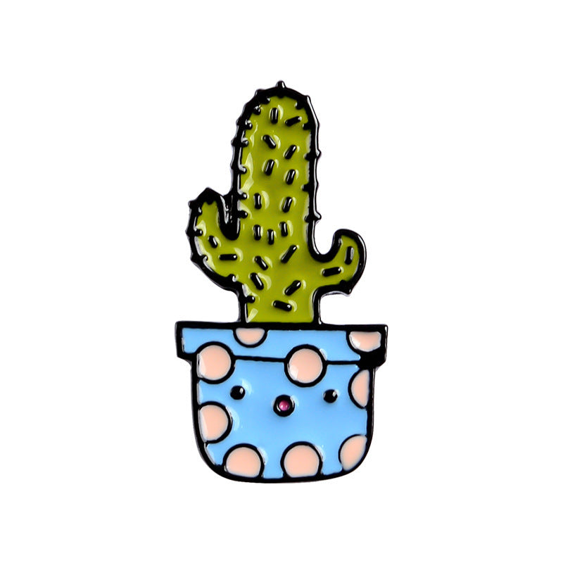 Creative all-match cactus alloy drip brooch 1447741011399