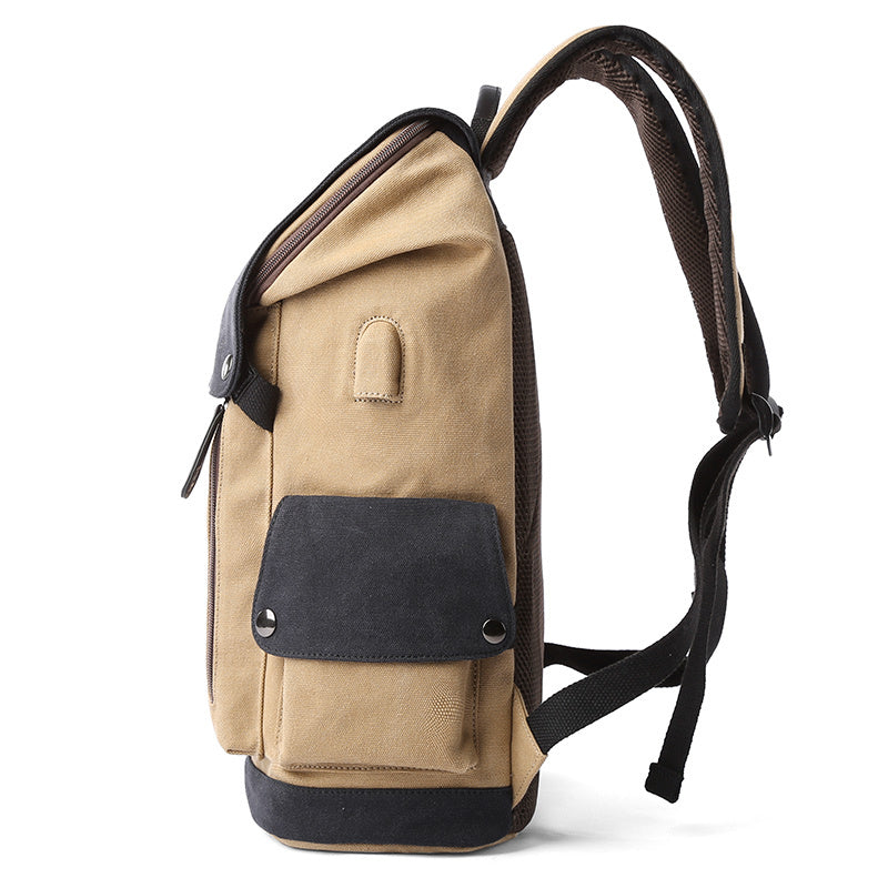 Canvas Men's Backpack Large Capacity Student School Bag 145057493404