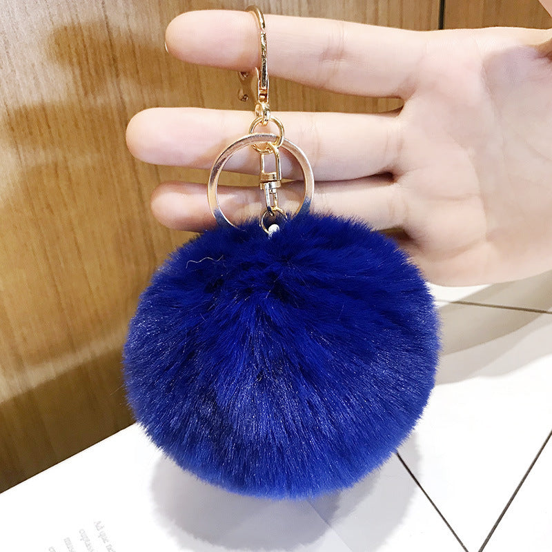 Imitated lazy rabbit fur ball car keychain pendant 1451872547424
