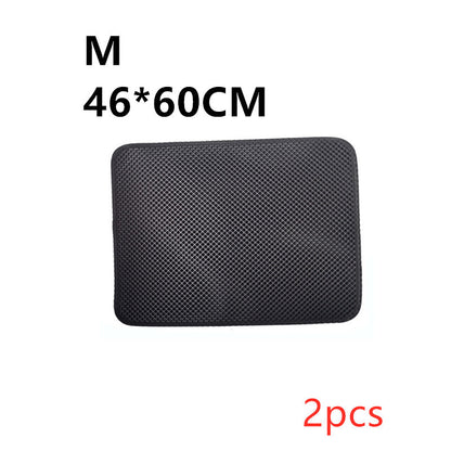 Double Layer Litter Cat Bed Pads Pet Cat Litter Mat Trapping Pets Litter Box Mat Pet Product Bed For Cats House Clean Mat 145