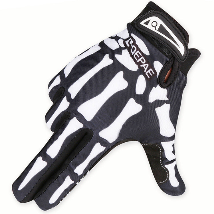 Sports outdoor full finger skull riding gloves 1456172292900