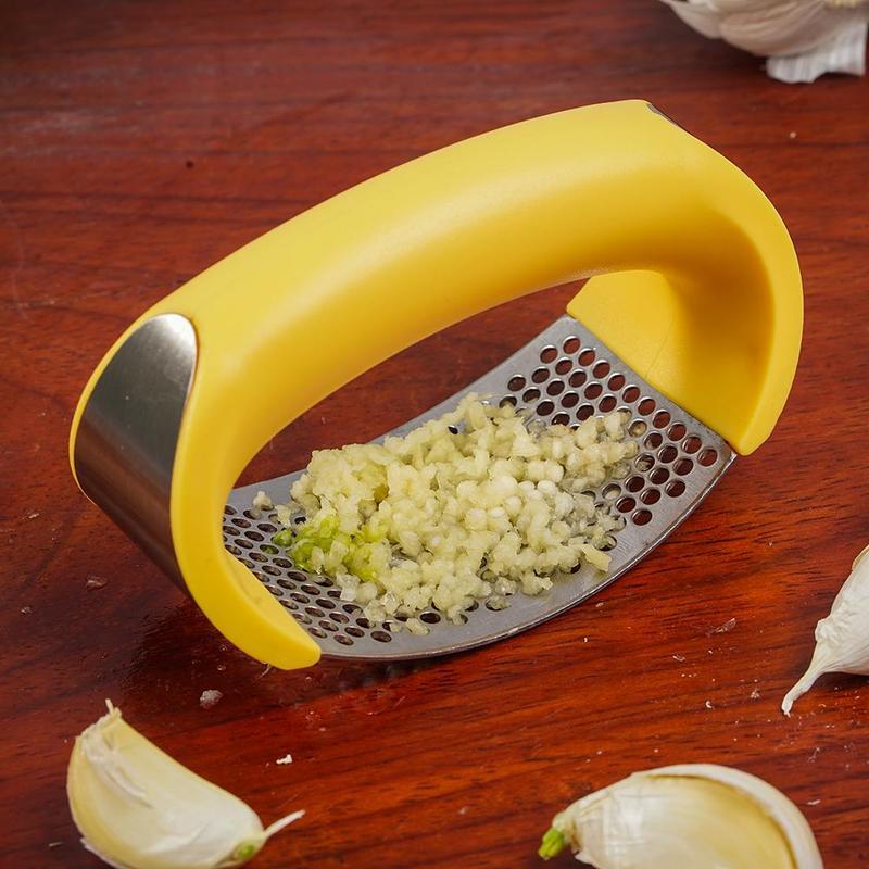 Stainless Steel Garlic Masher Garlic Press Household Manual Curve Fruit Vegetable Tools Kitchen Gadgets 14573756331875