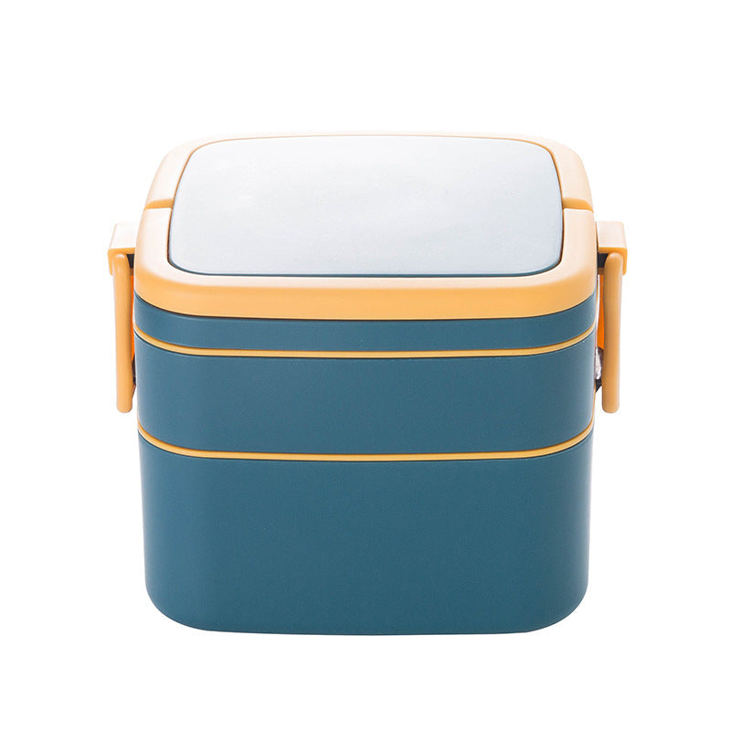 Double-layer portable lunch box with lid bento box 1459130472980