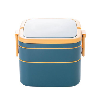 Double-layer portable lunch box with lid bento box 1459130472980