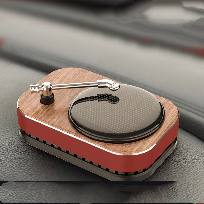 Solar Record Player Rotating Perfume Car Accessories Aromatherapy Decoration 1460e6a2 baa9 4775 81f8 6de4969db5f0
