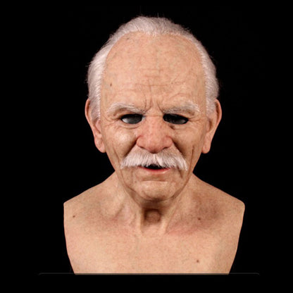 Old White Mask Bald Old Latex Headgear Halloween Cosplay Funny Props 14614fb8 b189 4556 a373 340bb981a64a
