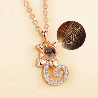 I love you 100 languages love memory projection necklace 1462853828774