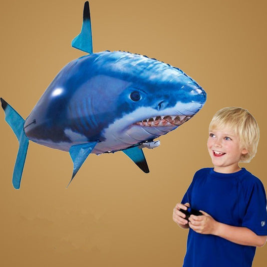 Remote Control Shark Toy Air Swimming Fish Infrared Flying RC Airplanes Balloons 1462881846744