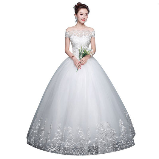 Qidi wedding dress shoulder wedding dress 1463615063988